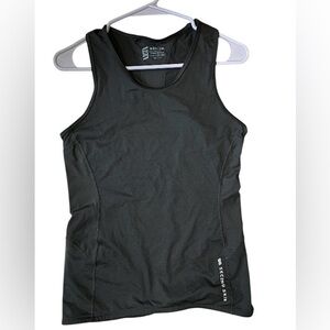 Second Skin Compression  Black Racer back Tank Top size medium